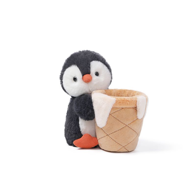 Penguin Pen Holder Penguin Weighted Plush Animal 6"