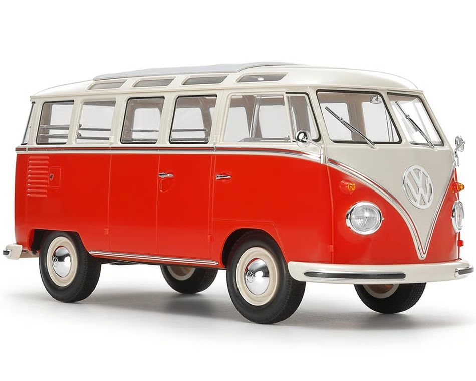 1/24 VW Type 2 SNAP Plastic Model Kit (Red/White)