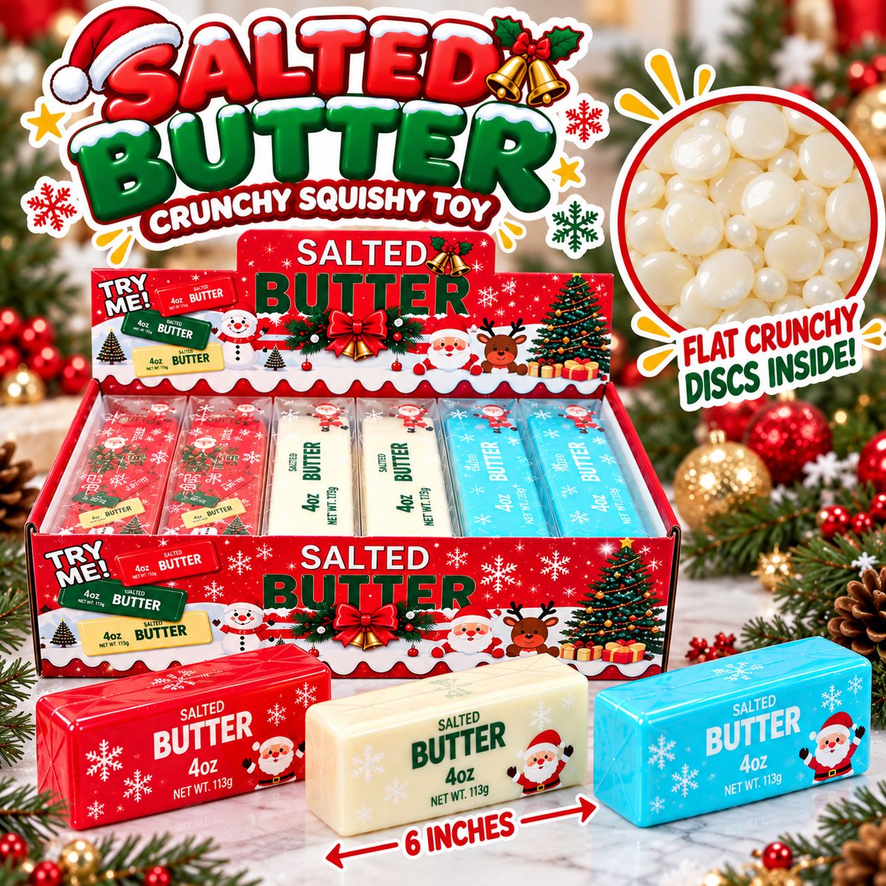Christmas Crunchy Butter Squishy – 6in