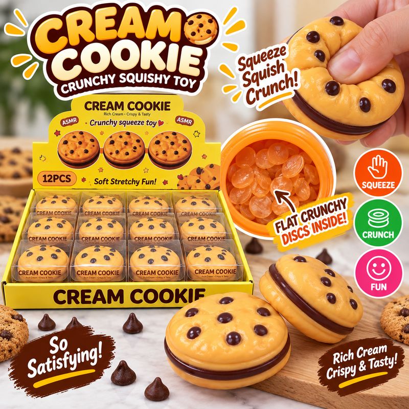 Cream Cookie Crunchy Squishy