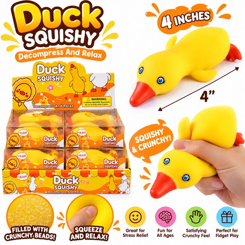 4” Crunchy Duck Squishy