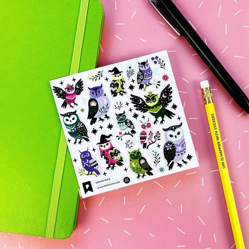 Ornate Owls PipStickers