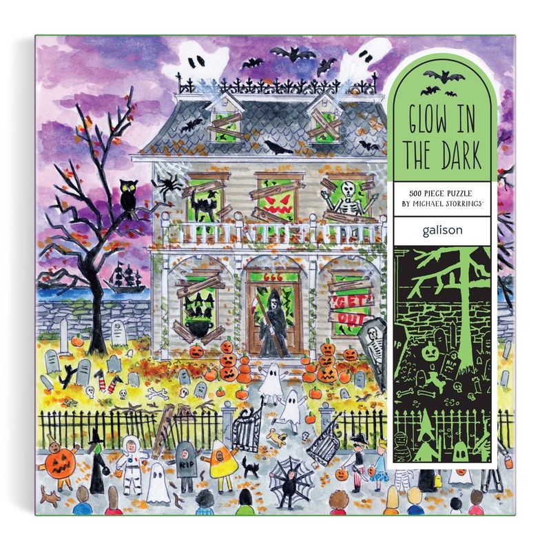 Michael Storrings Haunted House 500pc Glow in the Dark Puzzle