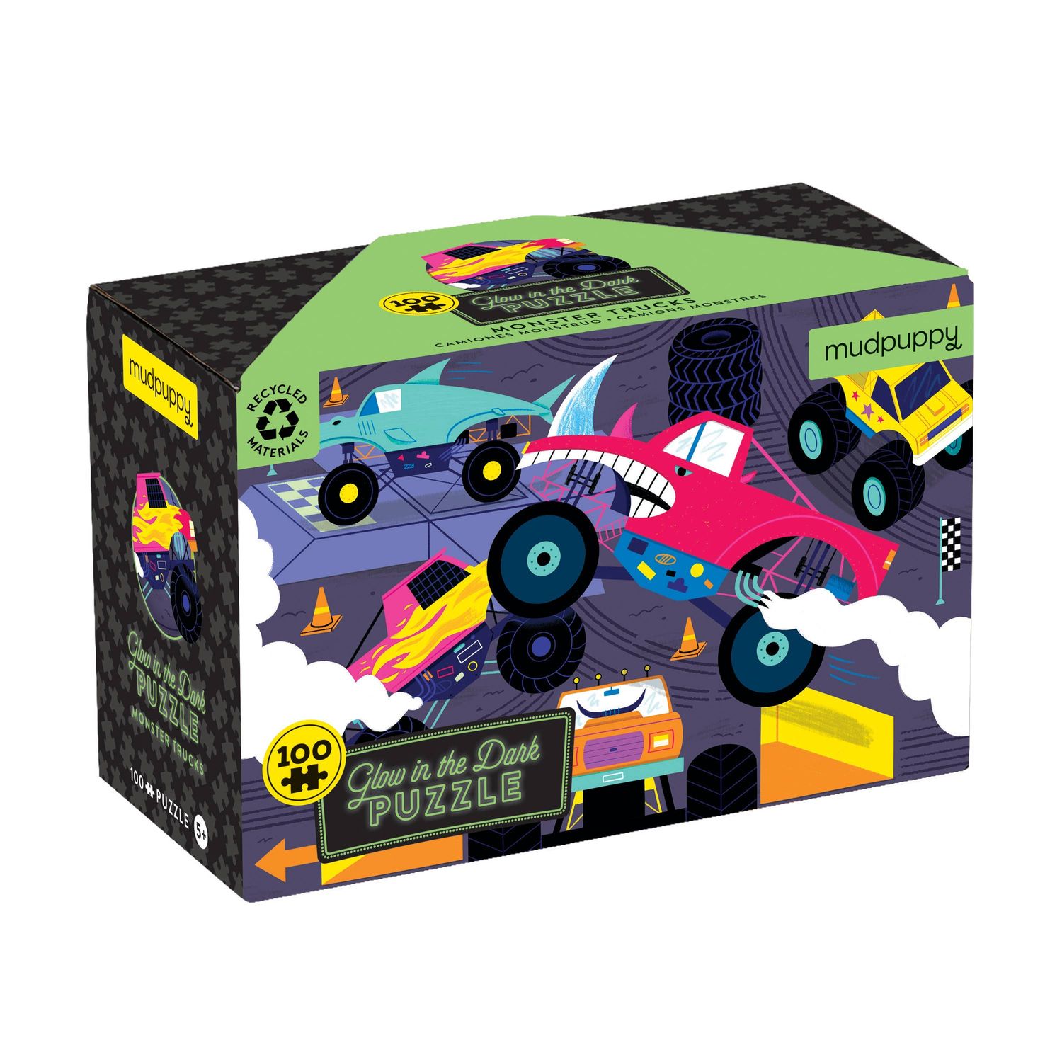 Monster Trucks 100pc Glow in the Dark Puzzle