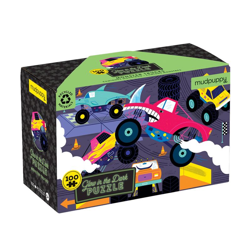 Monster Trucks 100pc Glow in the Dark Puzzle