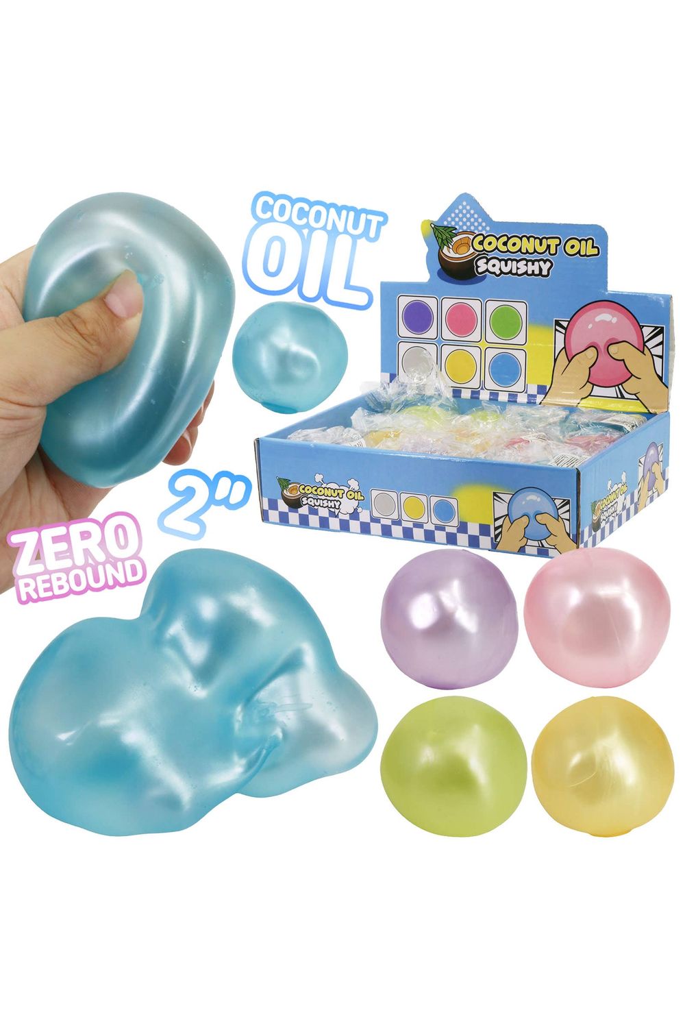 Pearlescent Coconut Oil Squishy Ball