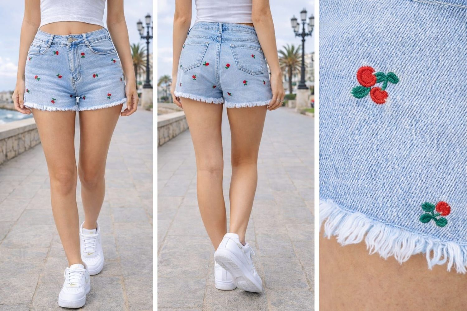 Short Denim Cherry MYL