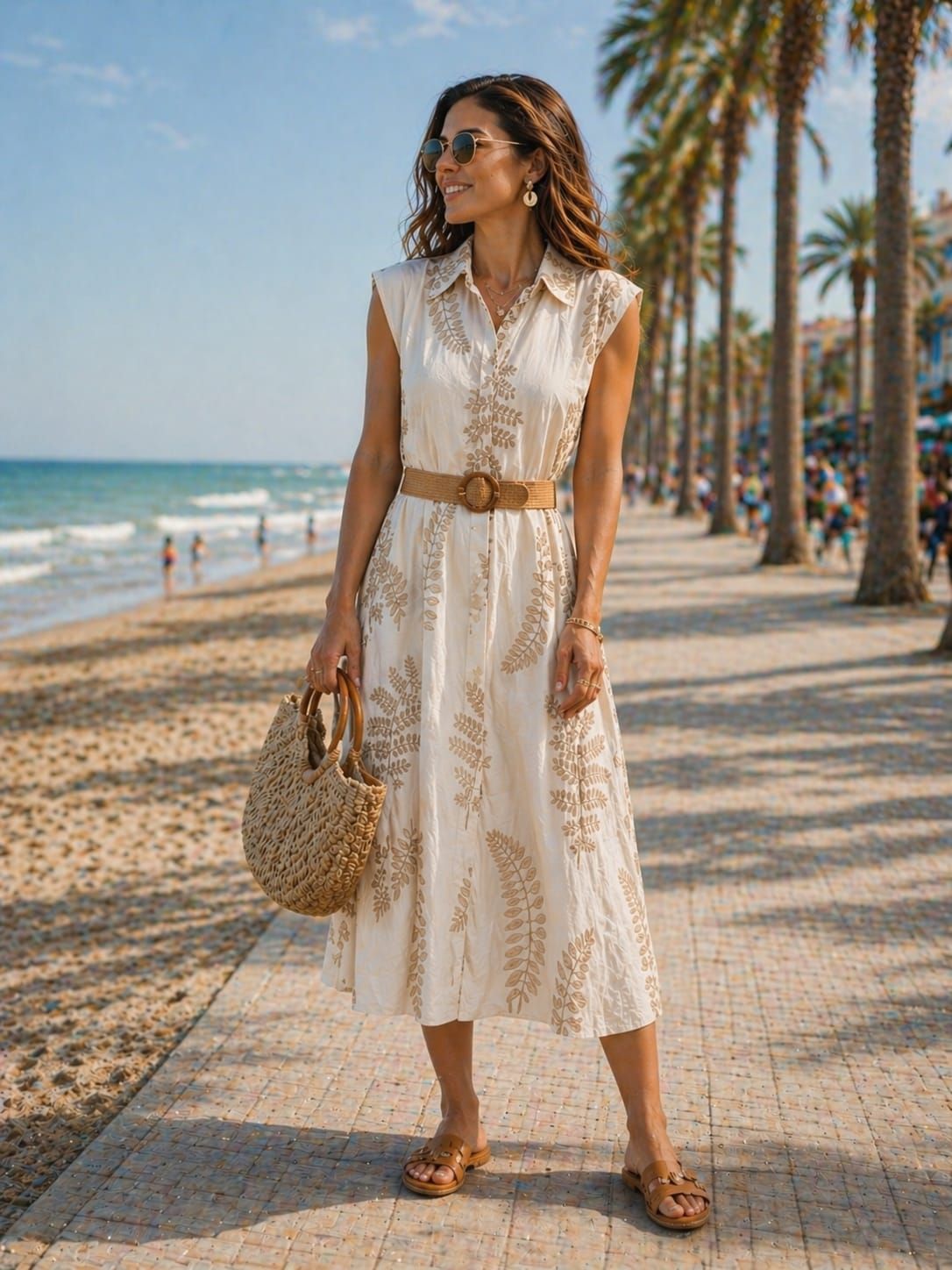 ​Vestido Brisa Beige Bordado – MYL Outlet