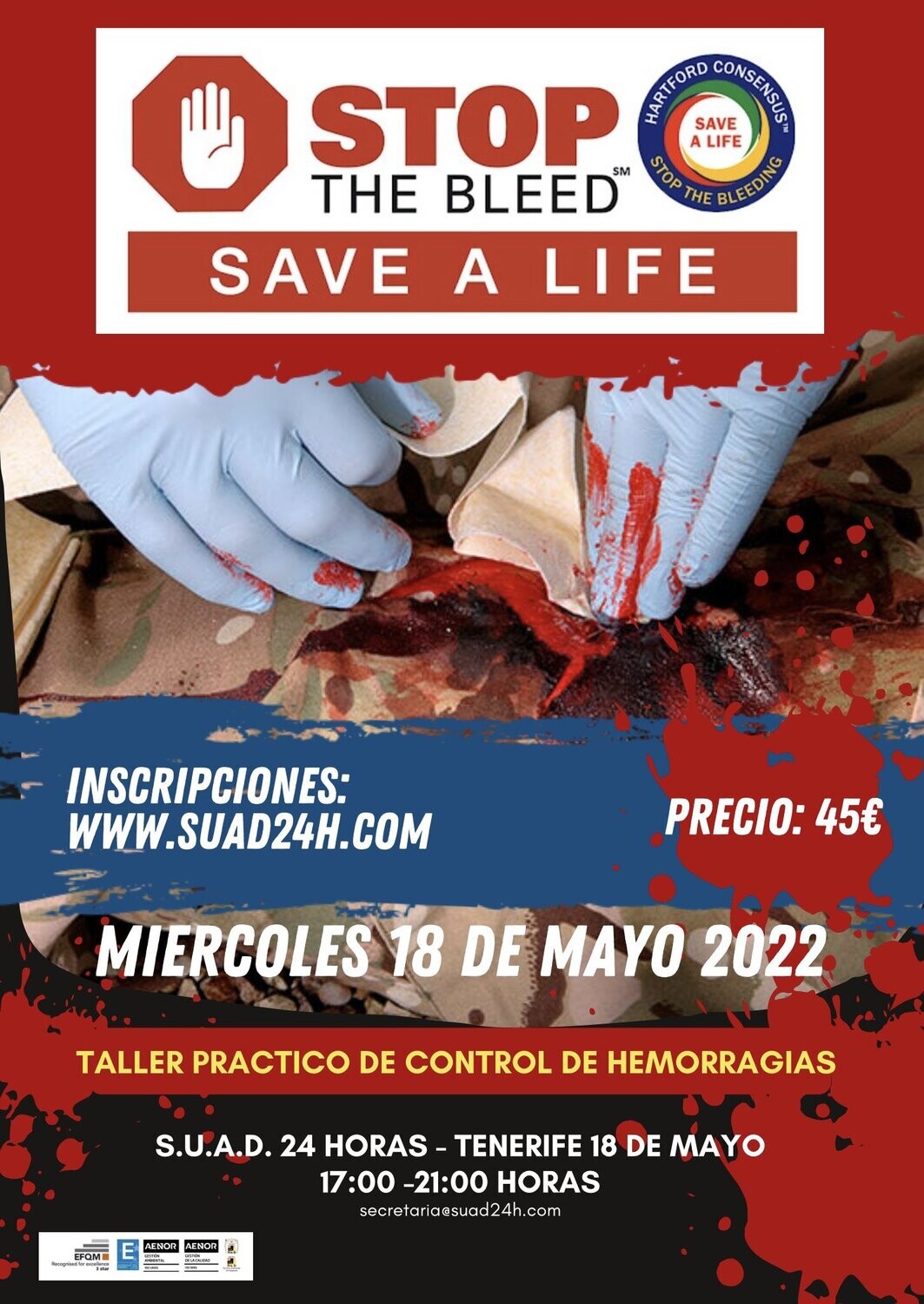 2ª Edición mayo 2022 -CURSO PRACTICO DE CONTROL DE HEMORRAGIAS - STOP THE BLEED