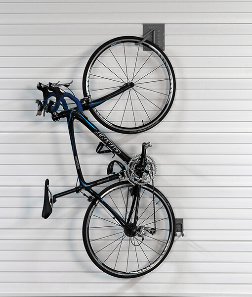 garage bike storage - rotating bike hook