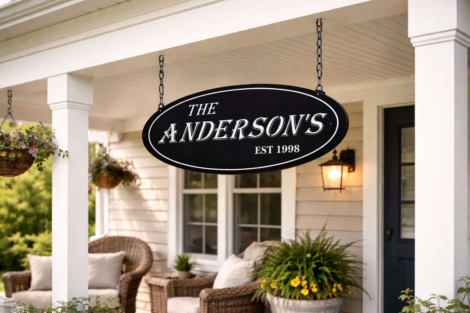 Custom Family Name Sign (Oval)