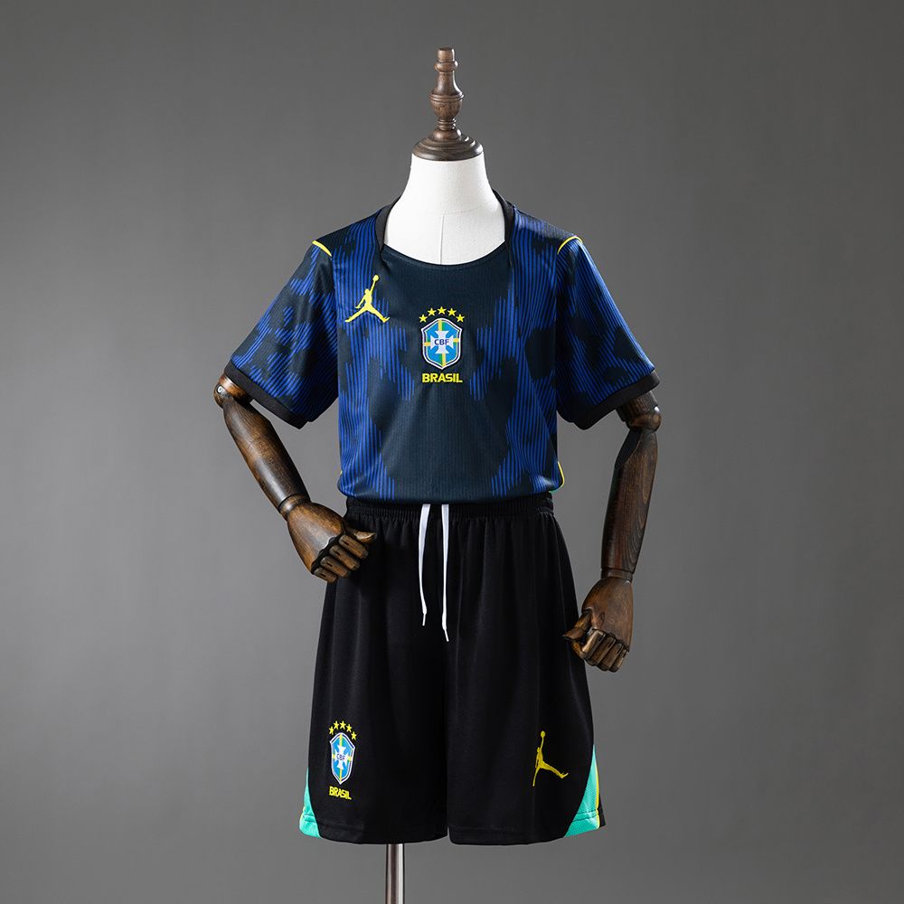 Brazil 2026 Away Kids Kit Jersey