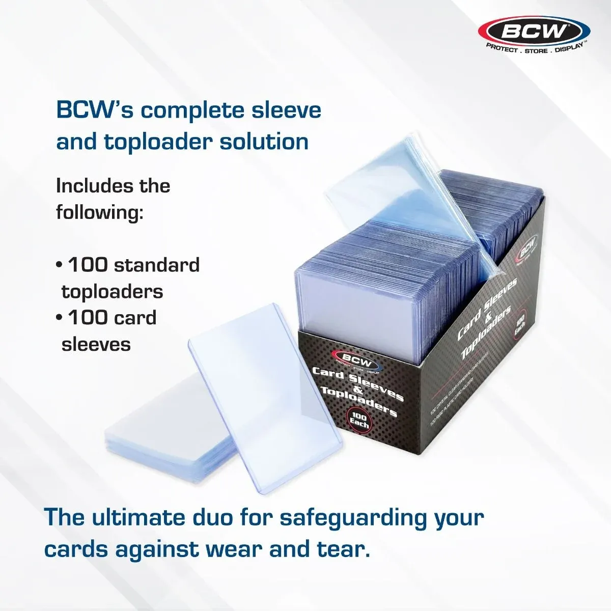 100 Count Card Sleeve and Toploader Combo Pack