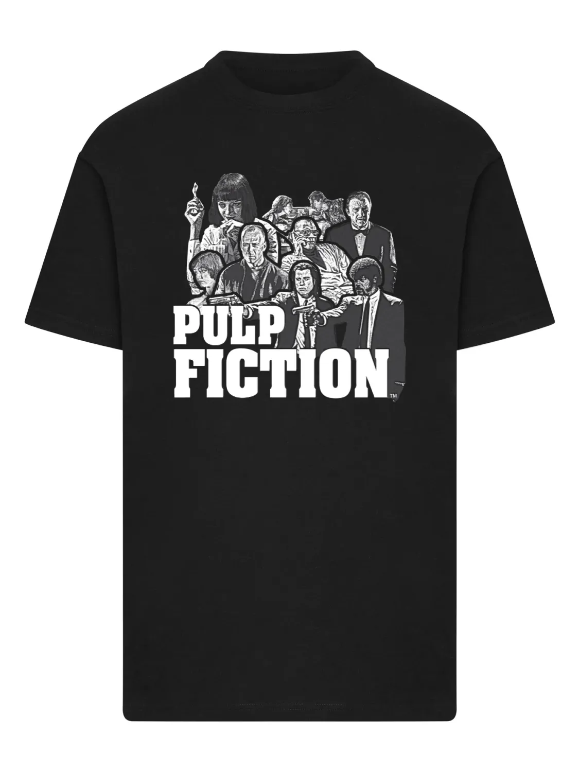 Men's T-Shirt Pulp Fiction Cast Graphic Graphic Print Tee Black  Movie T-Shirts