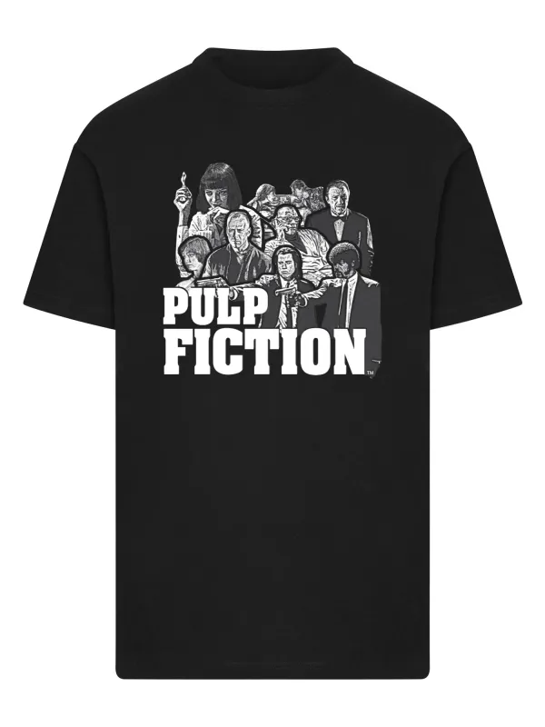 Men's T-Shirt Pulp Fiction Cast Graphic Graphic Print Tee Black  Movie T-Shirts