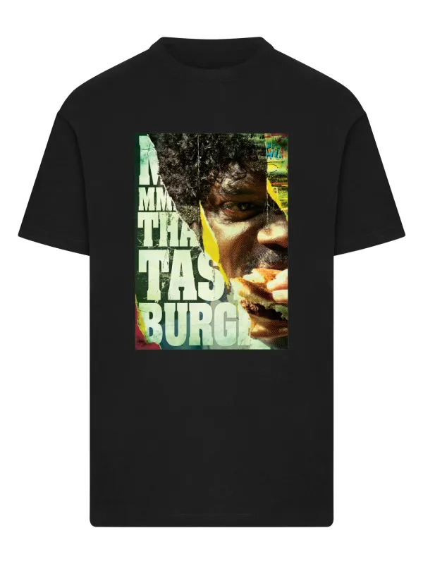 Men's T-Shirt Pulp Fiction Kahuna Burger Graphic Print Tee Black
