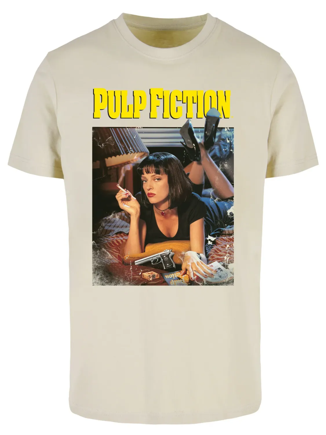 Pulp Fiction Mia Smoking Tee - Wet Sand
