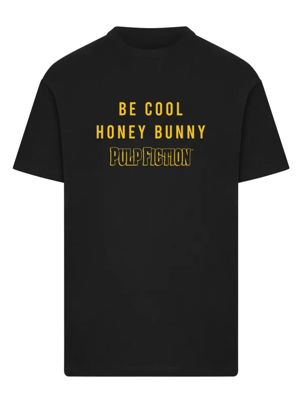 Men's T-Shirt Pulp Fiction Honey Bunny Graphic Print Tee Black