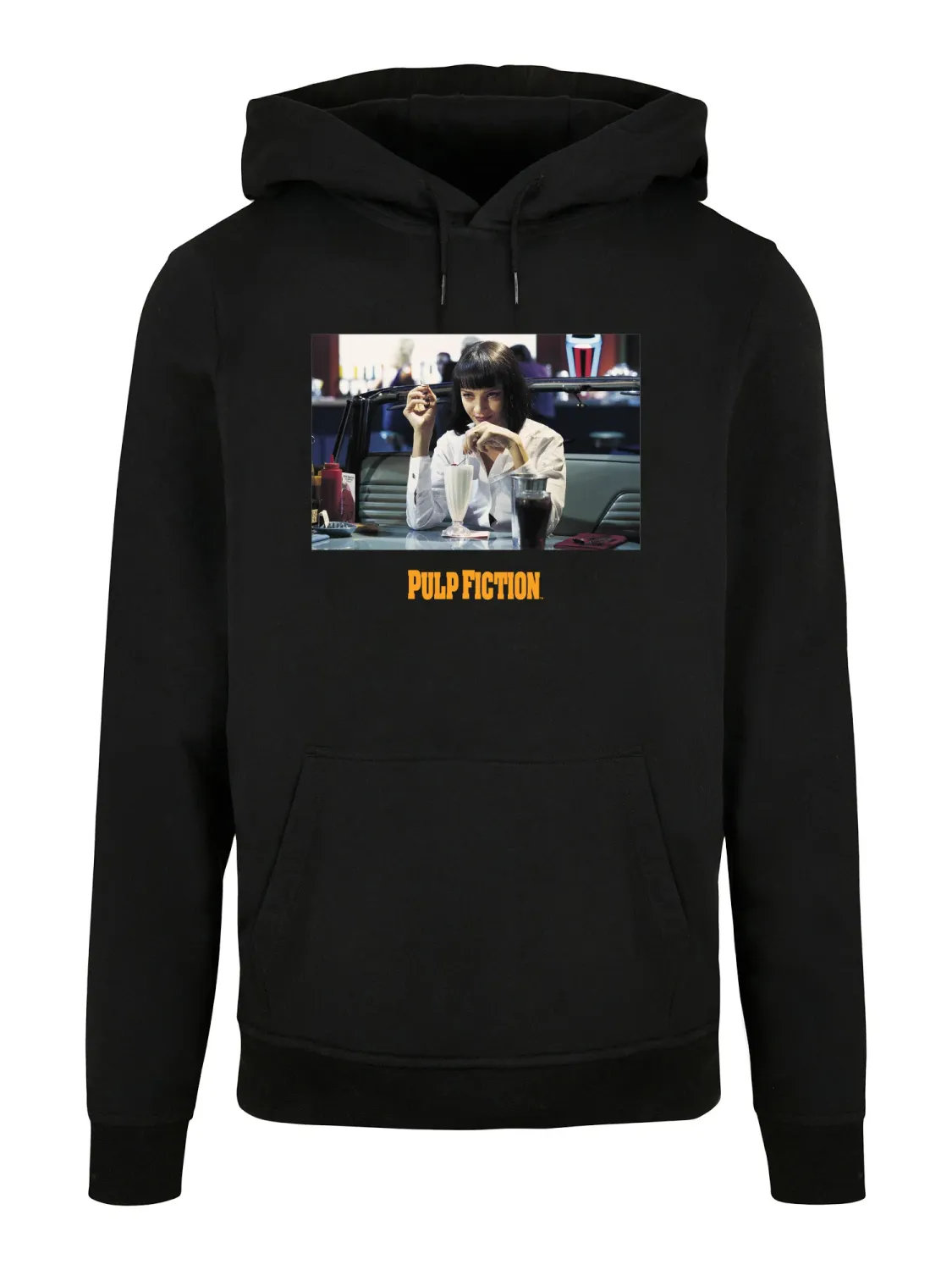 Men's Hoodie Pulp Fiction Mia Wallace Graphic Print Hoodie Black
