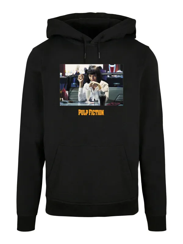 Men's Hoodie Pulp Fiction Mia Wallace Graphic Print Hoodie Black