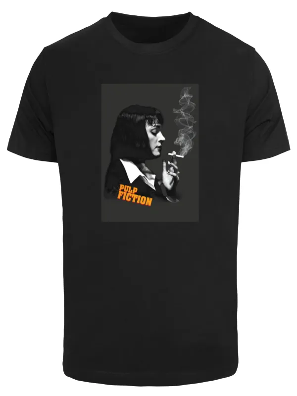 Pulp Fiction Men's T-Shirt Mia Side Profile Tee - Black