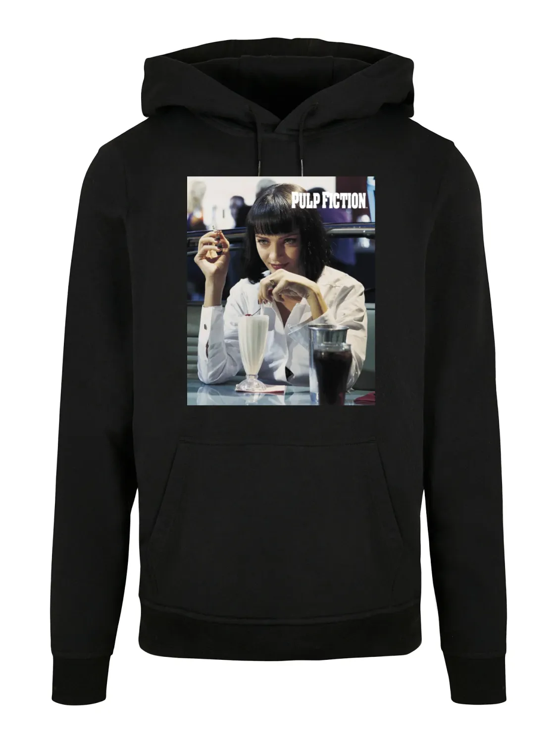 Pulp Fiction Men's Hoodie Mia Milkshake Graphic Print - Black