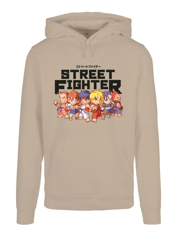 Men's Hoodie Street Fighter Logo 3.0 Graphic Print Hoodie Wet Sand