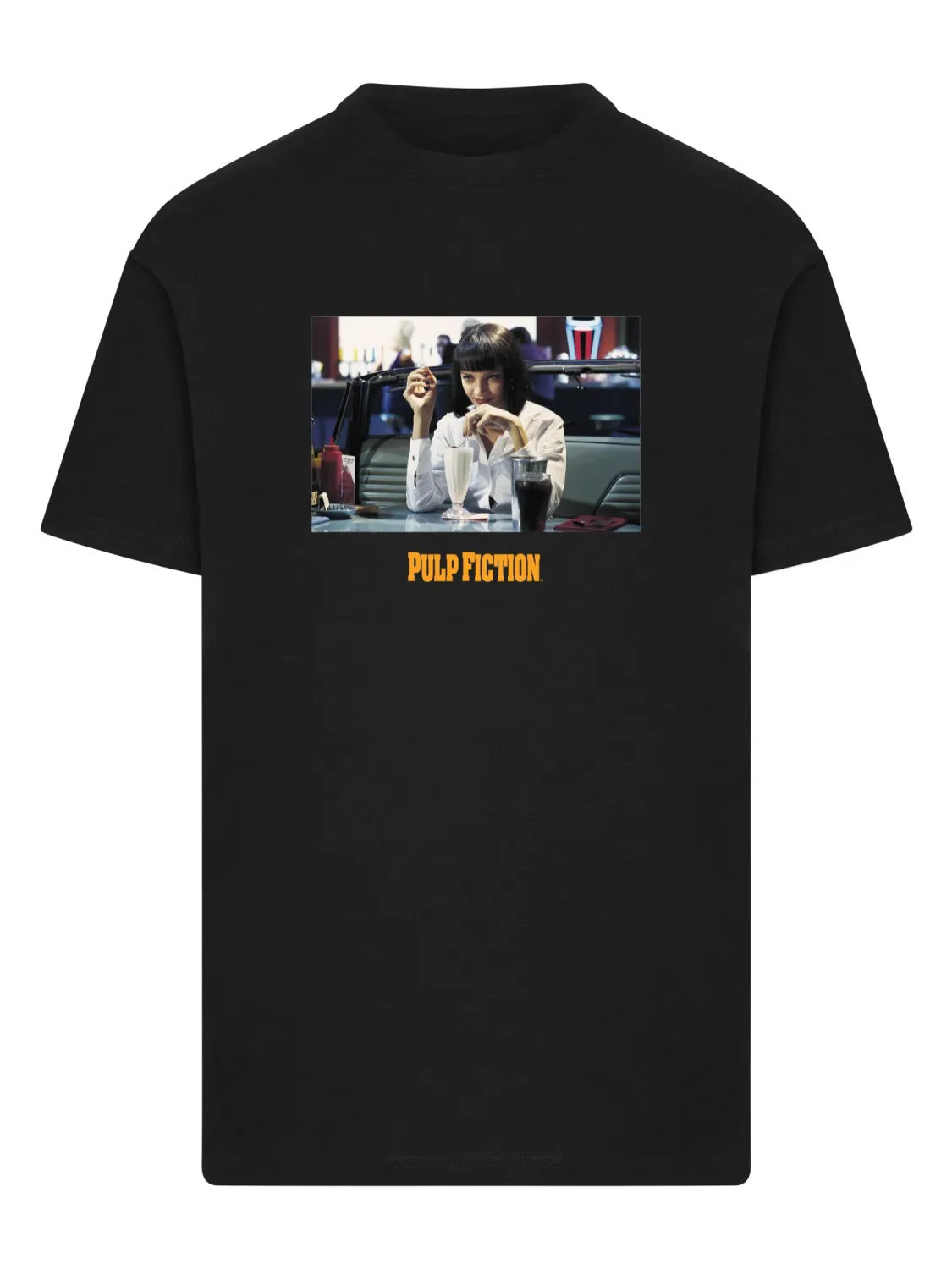 Men's T-Shirt Pulp Fiction Mia Wallace Graphic Print Tee Black