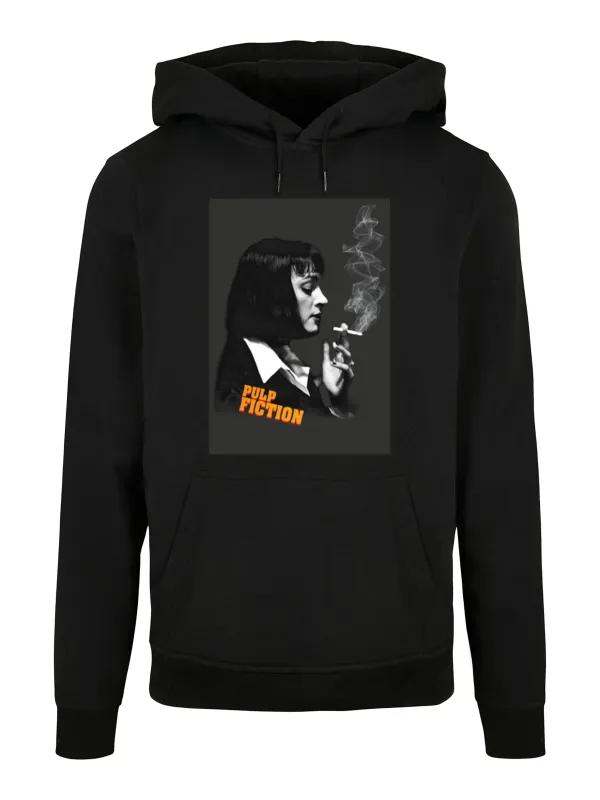 Pulp Fiction Men's Hoodie Mia Side Profile - Black