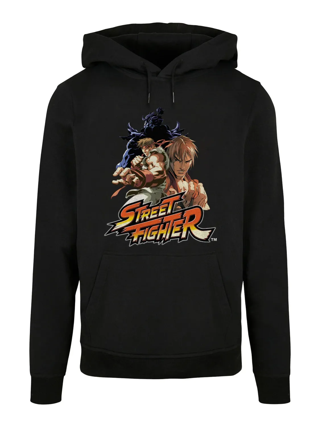 Men's Hoodie Street Fighter Logo Graphic Print Hoodie Black
