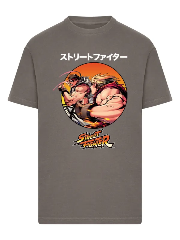 Men's T-Shirt Street Fighter Logo 2.0 Graphic Print Tee Dark Shadow