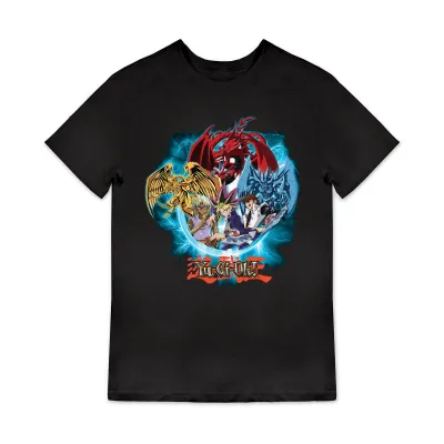 YU-GI-OH Triple Dragon Logo Men's Tee - Black