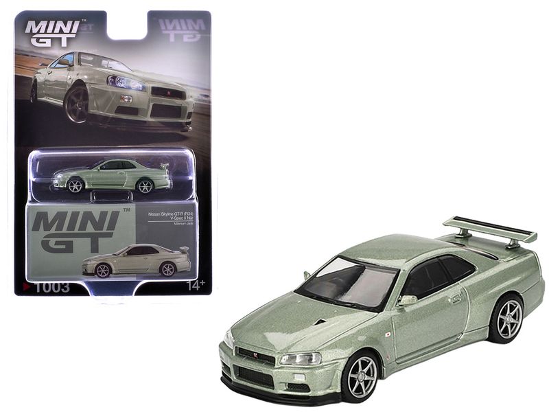 Mini GT Nissan Skyline GT-R (R34) Millenium Jade 1/64 Diecast