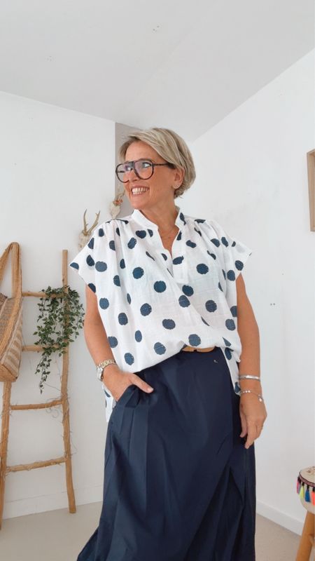 Rosie wit blauw