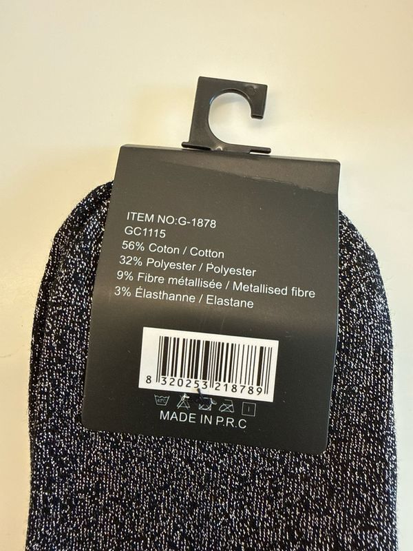 Glitter sokjes donkerblauw