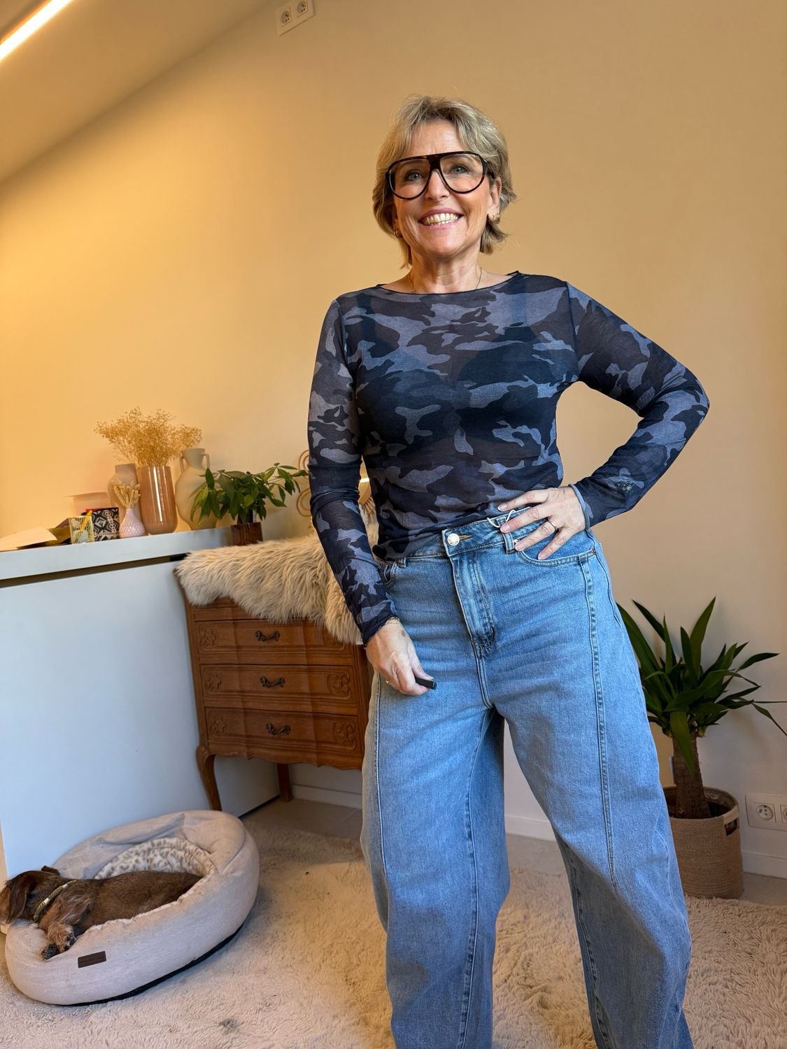 Maud kasjmier army blauw