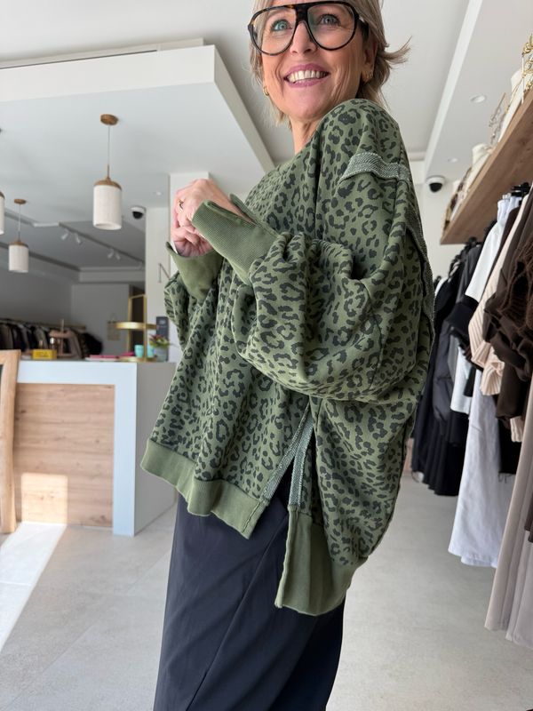 Vicky groene leopard