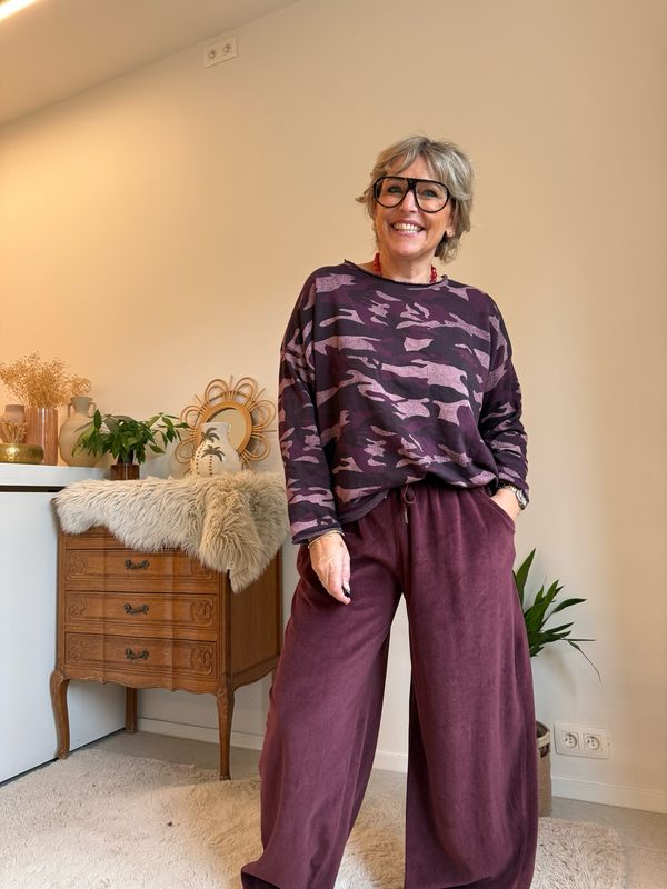 Mina leopard bordeaux