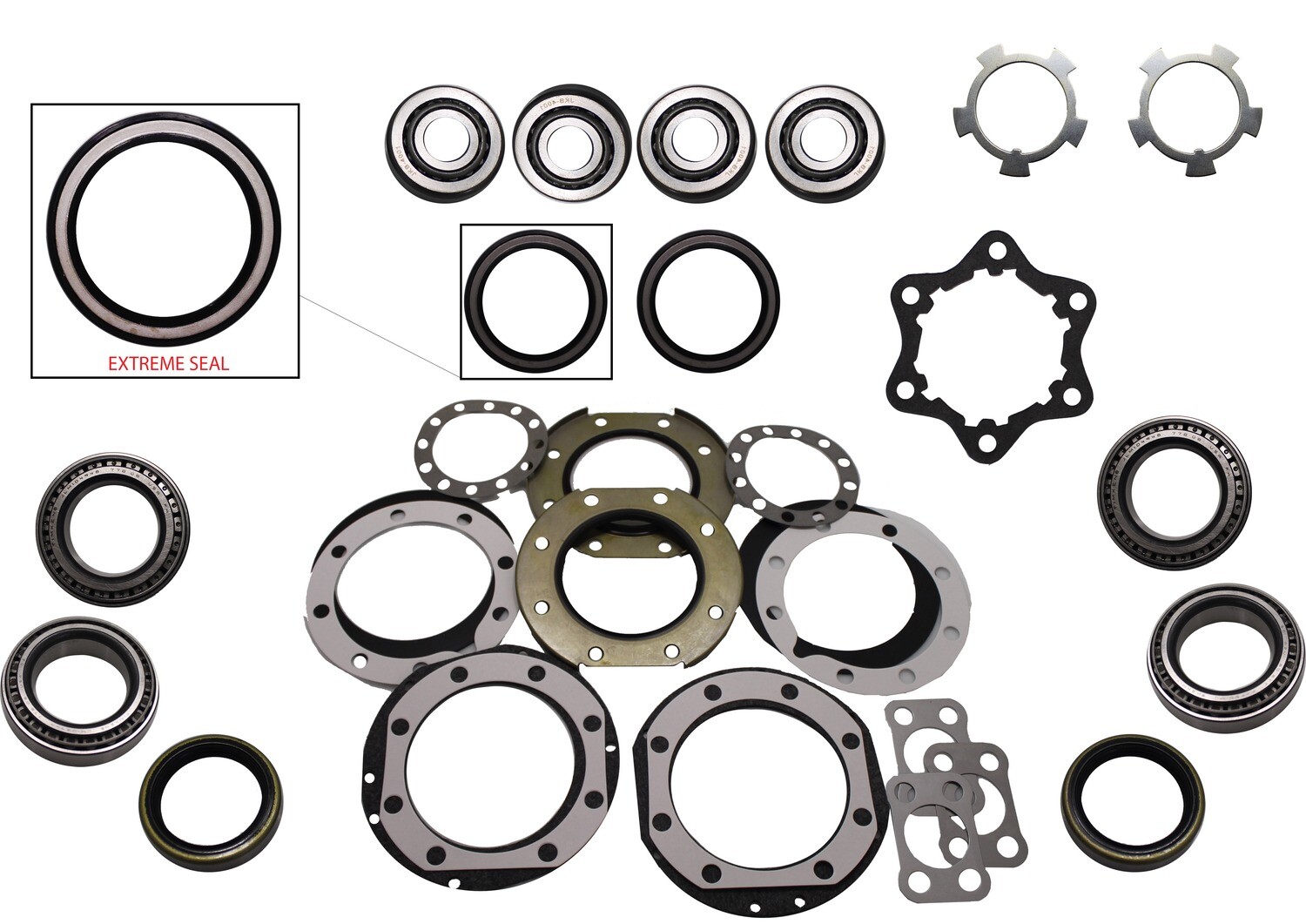 SWIVEL HUB KIT INC. WHEEL BEARINGS SUIT TOYOTA LANDCRUISER 40/50/60 SERIES TOYOTA HILUX SOLID AXLE FRONT UP TO 1997