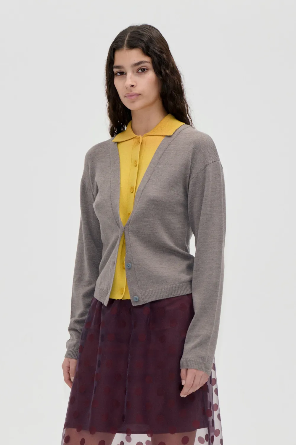 LAYERED LONG SLEEVE CARDIGAN