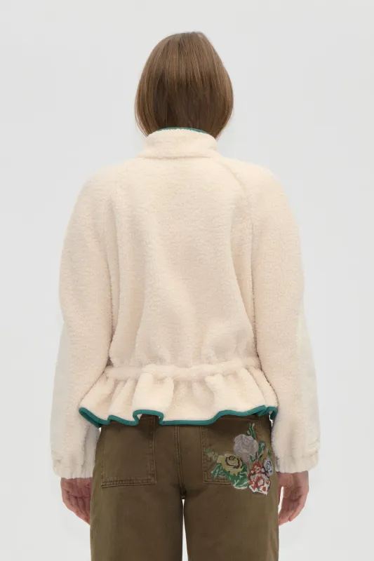 DROPPED SHOULDER GATHERED JACKET