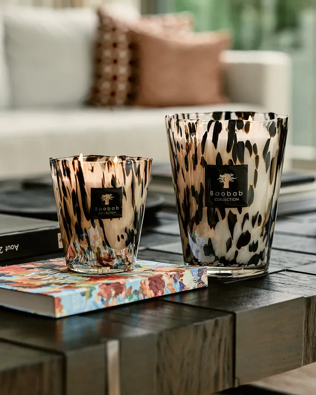 CANDLE PEARLS BLACK