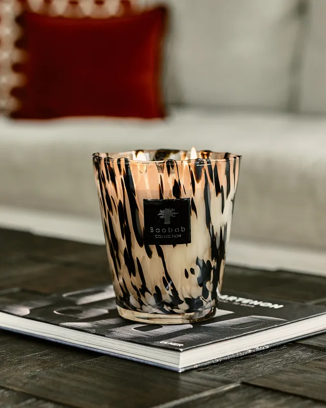 CANDLE PEARLS BLACK