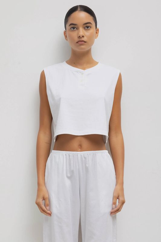 MARGO SLEEVELESS HENLEY
