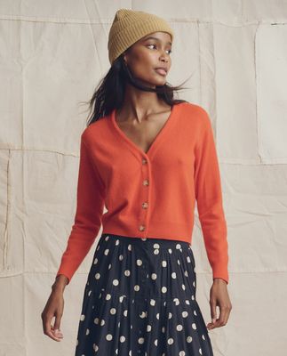 THE CASHMERE TINY V NECK CARDIGAN