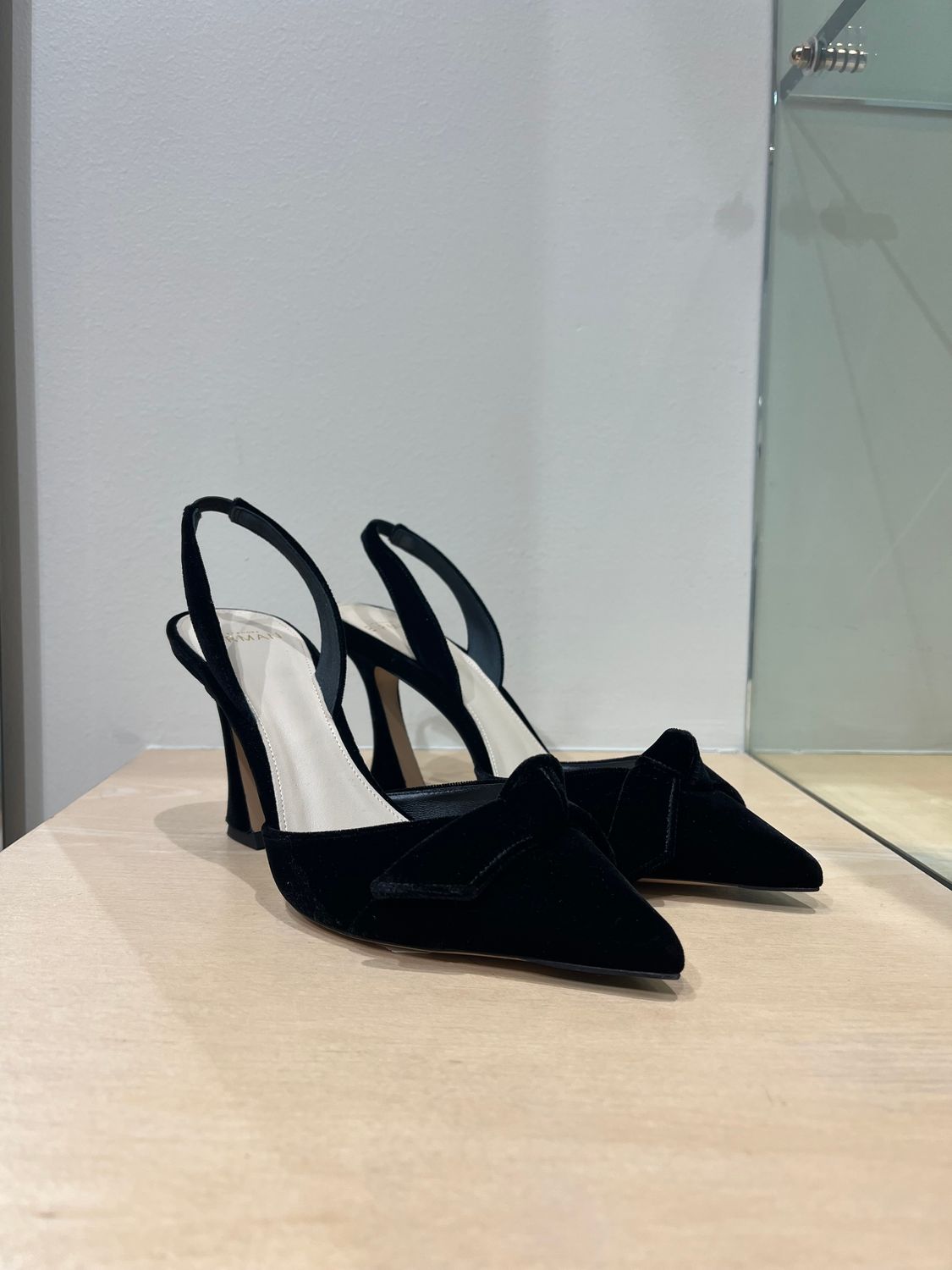CLARITA BELL 85 SLINGBACK, Color: BLACK VELVET, Size: 37