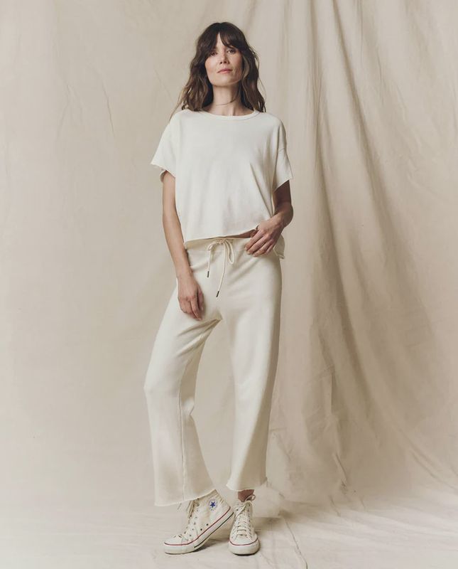 THE WIDE LEG CROPPED SWEATPANT