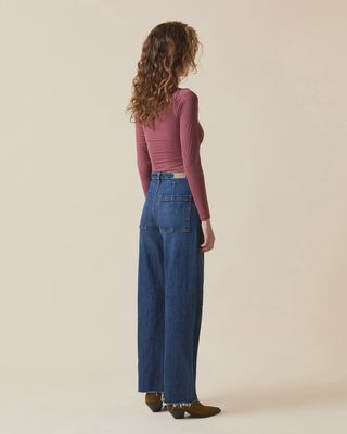 DARTED BARREL JEAN- HIGH RISE