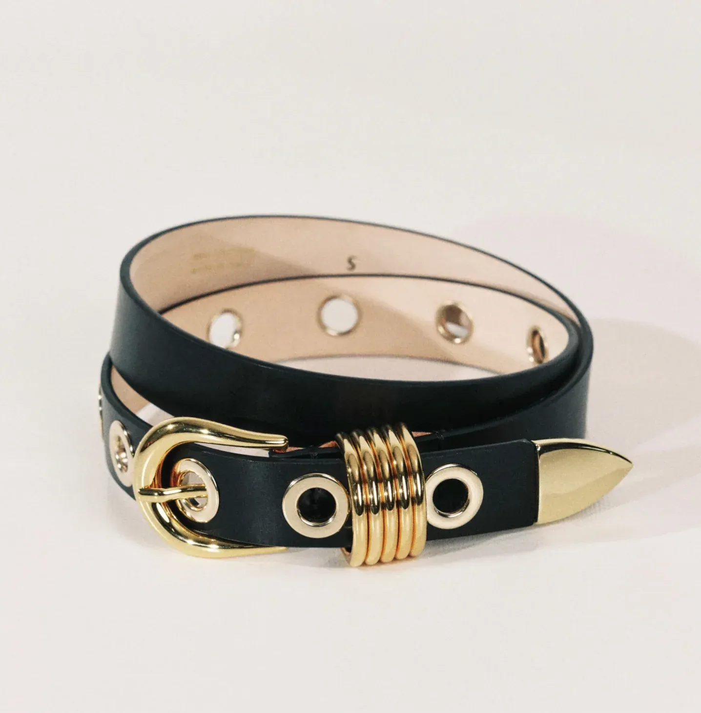 10 RIVET GOLD BELT