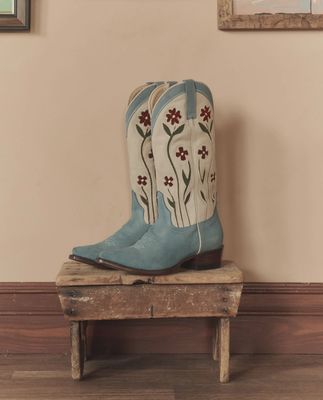 THE COWBOY BOOT (SUEDE FLORAL)